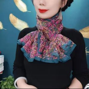 ผ้าพันคอไหมยาวพิมพ์ลายฤดูร้อนสำหรับผู้หญิง ผ้าคลุมไหล่กันแดด ผ้าคลุมศีรษะแบบอเนกประสงค์ ผ้าคลุมไหล่แบบลำลอง ผ้าคลุมศีรษะแบบลำลอง