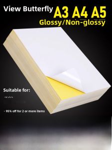 Customizable Self-Adhesive A4 Label Stickers 100 Sheets Laser and Inkjet Compatible