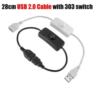 USB Switch Extension Cable Power Supply Button ON/OFF Control Cable USB Male to USB Female Adapter Cable For LED Lamp USB Device