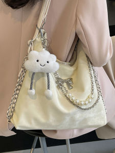 Womens Large Capacity Commuter Tote Bag 2025 New Fashion Double Shoulder Single Shoulder Bag Spring Summer Versatile Backpack