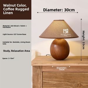MOYU | Vintange Japanese Real Wood Desk Lamp
