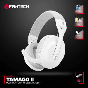 Fantech | FANTECH TAMAGO II WHG04 Wireless Headset 22H Use Time 40MM Big Driver and ENC Microphone Noise Reduction for PC NS PS