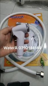 [Q.Tân Bình] Bộ vòi xịt vệ sinh cao cấp - nhựa trắng đầu mạ Chrome