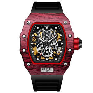 WLISTH Mens Watch Barrel Type Mechanical Watch Men Waterproof Luminous Business Men Mechanical Wristwatches Clock Montre Homme