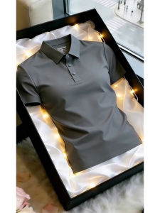 Ice-silk Seamless Polo Shirt Summer Business Casual Short Sleeve