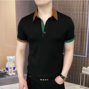 Áo Thun Polo Nam Tay Ngắn Mùa Hè Thời Trang Công Sở Thanh Lịch Áo Thun Cổ Polo Ôm Vừa Vặn Áo Thun Polyester Cotton