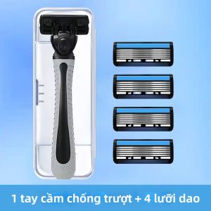 Dao Cạo Râu 6 Lưỡi Đỡ Tay Tiện Lợi