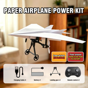 DIY Paper Airplane Kit RC Plane Toy With Gyro Stabilizer Assembly Remote Control Aircraft Accessory Set Educational Toys Boys