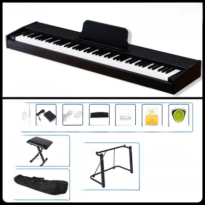 Portable Digital Piano 88 Key Weighted Keys Professional Exam Grade for Adults Beginners Teacher Training Home Use