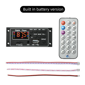 Aideepen | DC 12V Wireless Bluetooth 5.0 MP3 Player Decoder Board LED Digital Display TF Card Slot USB FM With Remote Control Car Speaker