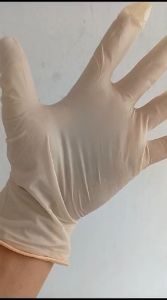 Sarung tangan karet medis tebal kuat non powder bahan latek untuk keamanan kerja