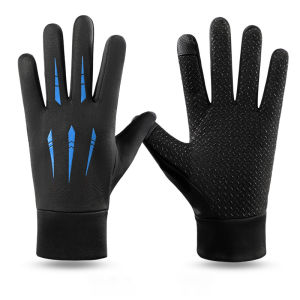 Winter Cycling Gloves for Men Motorcycle Hiking Touch Screen Gloves Anti-Slip Water-Repellent Windproof Outdoor Thermal Gloves