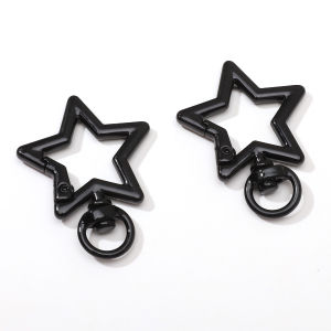 1pc Star Metal Swivel Clip Snap Hook Lobster Claw Clasp For DIY Key Ring Fobs Keychain Jewelry Bag Making Material Accessories