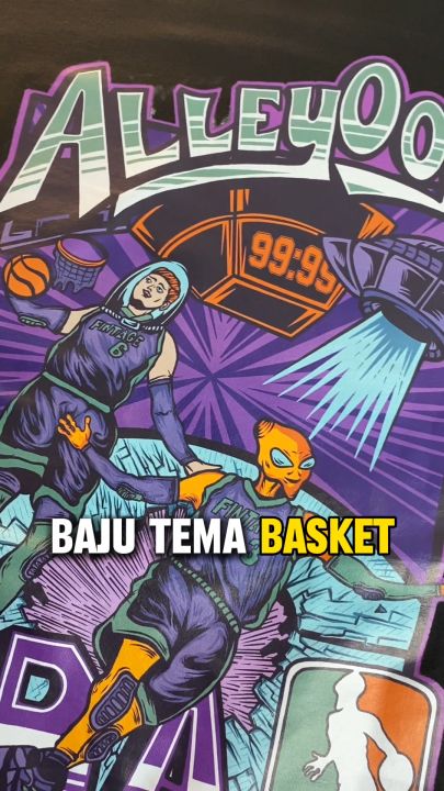 Baju NBA Lebron James Parodi THE ALLEY OOP Fintage Studio