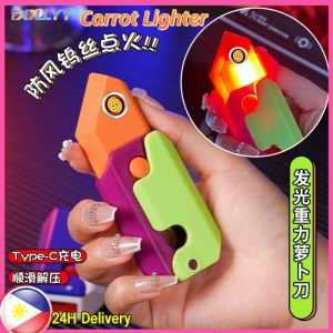 [🇵🇭 24h Delivery] Dollyy Carrot Toy Lighter Kuromi 3D Gravity Electronic Cigarette Lighter Charging Windproof Creative Personality Mute