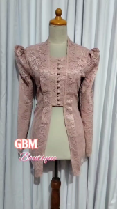 NEW COMER- Kebaya Modern Kutubaru Brokat Crop FULL FURING Elegant Premium/ Untuk Wisuda/ Pesta/ Lamaran/ Kondangan/ Seragam Bridesmaid/ Among Tamu/ Jaga Kado DLL