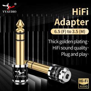 YYAUDIO 6.5mm Male to 3.5mm Female Stereo Audio Adapter for Headphones Amplifiers and Guitars