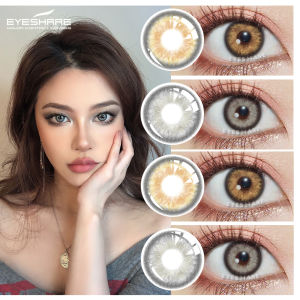 🔥🔥 2 ชิ้น EYESHARE คอนแทคเลนส์ แฟชั่นลาย สีเทาและน้ำตาล | รายละเอียดสำหรับคอนแทคเลนส์ 12 เดือน BARBIE SERI | ไซส์บิ๊กอาย รุ่นฮิต