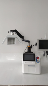 ไดโอดเลเซอร์บำบัด 650 นาโนเมตร รักษาผมร่วง เร่งผมยาว ด้วยเครื่องวิเคราะห์เส้นผม เครื่องเลเซอร์เร่งผมยาว