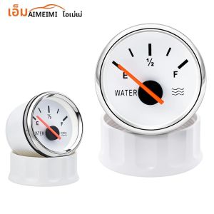 มาตรวัดระดับน้ำ2 52มม. สัญญาณบอกระดับน้ำ0 ~ 190โอห์มพร้อมไฟแบ็คไลท์สีแดงสำหรับเรือรถมารีน12V 24V