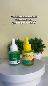 Elzet Skincare Paket Serum 2in1 Flek Hitam Membandel Serum Darkspot Serum Retinol Penghilang Flek Noda Bintik Hitam Melasma Pemutih Kulit Wajah BPOM Ampuh Permanen