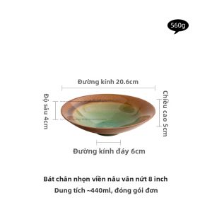 YOGEHOME | Bát Sứ Mẫu Nứt Đá Băng