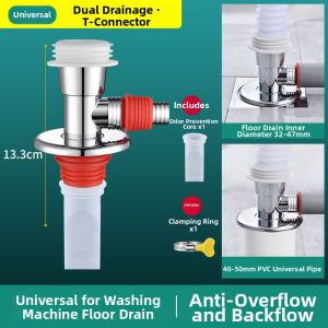 JIXIANGHAILUO | Odor Preventing Anti-backflow Drainage Connector 3-Way
