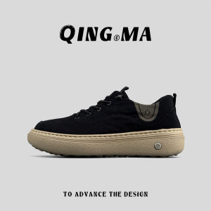QING_MA | Casual Slip-On Shoes Retro Thick Sole Trendy Sport