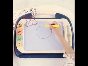 Playhouse Magnetic Drawing Board for Kids Toddler Erasable 30.5x21.7cm with Pen 4 Stamps Stands Big Space Colorful Creative Educational Toy