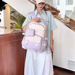 Ransel Anak Perempuan Desain Karakter Lucu - Tas Sekolah Multifungsi Warna Pastel