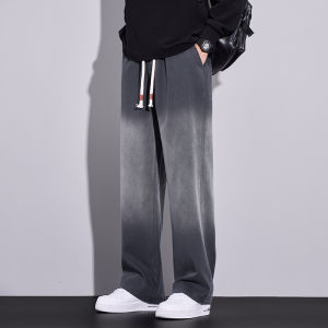 Vancl Gradient Denim Jeans Mens Straight Loose American Retro Pants Casual Leisure Fashionable Youthful Autumn Spring