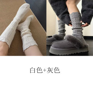 Fashionable Hollow out Knitted Leg Socks for Sisters Trendy Ethnic Style Alluring Design Versatile And Stylish Footwear Accessory