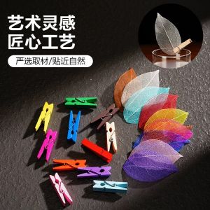 Bar Drink Cocktail Decoration Maple Leaf Bamboo Leaf Dry Flower Leaf Cocktail Decorations Wine Glass Tags Plant Labels