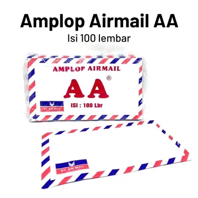 Amplop airmail AA kecil merah biru - amplop pernikahan wedding - mini hajatan undangan