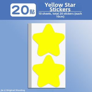 QIFUXING | Large Macaron Star Stickers for Kids Clothes and Arm Marks