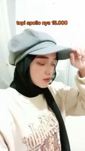 topi apolo wanita koreaTopi Apolo Baret Korea Newsboy Cap Topi Pet Topi Beret Pria dan Wanita