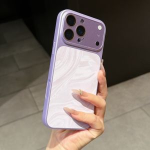 Luxury Frosted Electroplating Bumper Water Ripple Pattern Case For iPhone 17 Air 16 15 14 13 12 11 Pro Max Plus AG Camera Cover