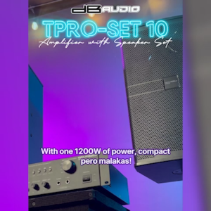 DB Audio by Astron TPRO-SET10 | Professional Stereo Amplifier with Speaker | 10x2 woofer size | 1200 watts | Bluetooth Compatible