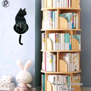 Jam Unik Polorio Type A96 - UK 40CM x 20CM - Bahan Metalglass