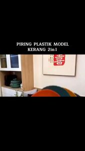 ( isi 3 ) Piring Plastik Model Kerang 2In1 Shell Shaped Plate BPA FREE Tempat Saji Makanan Bentuk Cangkang Kerang Dengan Sekat Wadah Tempat Saos Kecap Sambal