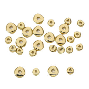10pcs/bag 14K Plated Copper Medium Hole Triangle Beads For DIY Making Fashion Jewelry Accessories