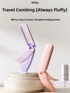 NILIYA | Folding Pocket Comb with Mirror
