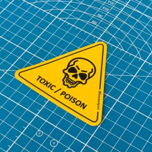 Toxic Poison. Sign Label Notice Signage. Notice. Triangle. Laminated Waterproof Scratch Resistant. Suitable for Indoor and Outdoor.