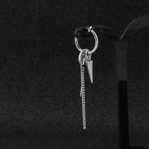 Same Style as European and American Web Celebrities Cold Style Hong Kong Style Simple Stylish Tassel Earrings Earrings One-Piece Mens and Womens Neutral Earrings