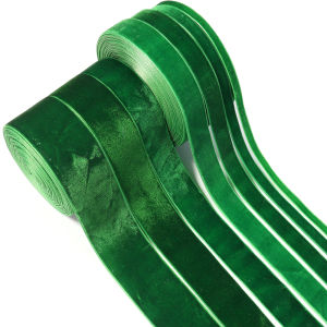 6-38mm Dark Green Velvet Ribbon Christmas Ribbon Jewelry Display Packaging Flower Gift Packaging Bow DIY Party Decoration