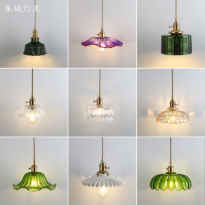 โคมไฟห้อยแบบ Nothern European หลอด LED 11W สำหรับตกแต่งบ้าน โคมไฟห้อยแบบรูปตัว T วัสดุโลหะผสมทองแดงและแก้ว โคมไฟห้อยรูปทรงตัว T สำหรับตกแต่งบ้าน