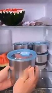 BF-C1238 Wadah Makanan Stainless dengan Tutup Kedap Udara BPA FREE / Tempat Makan Siang Tahan Karat