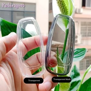 For Audi A3 A4 B9 A6 A7 4K A8 E-tron Q5 Q8 C8 D5 SQ8 Transparent Black White Car Key Case Cover Protected Shell Fob Accessories