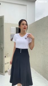 áo phông nữ MC Fashion cổ tim cotton đủ size