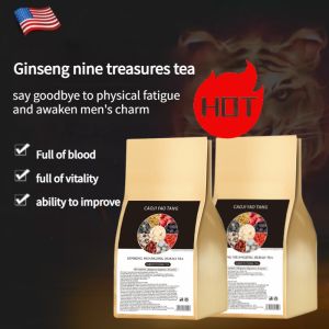 🔥Sale  Ginseng and Polygonatum odoratum nine treasures tea detoxification stay up late tea